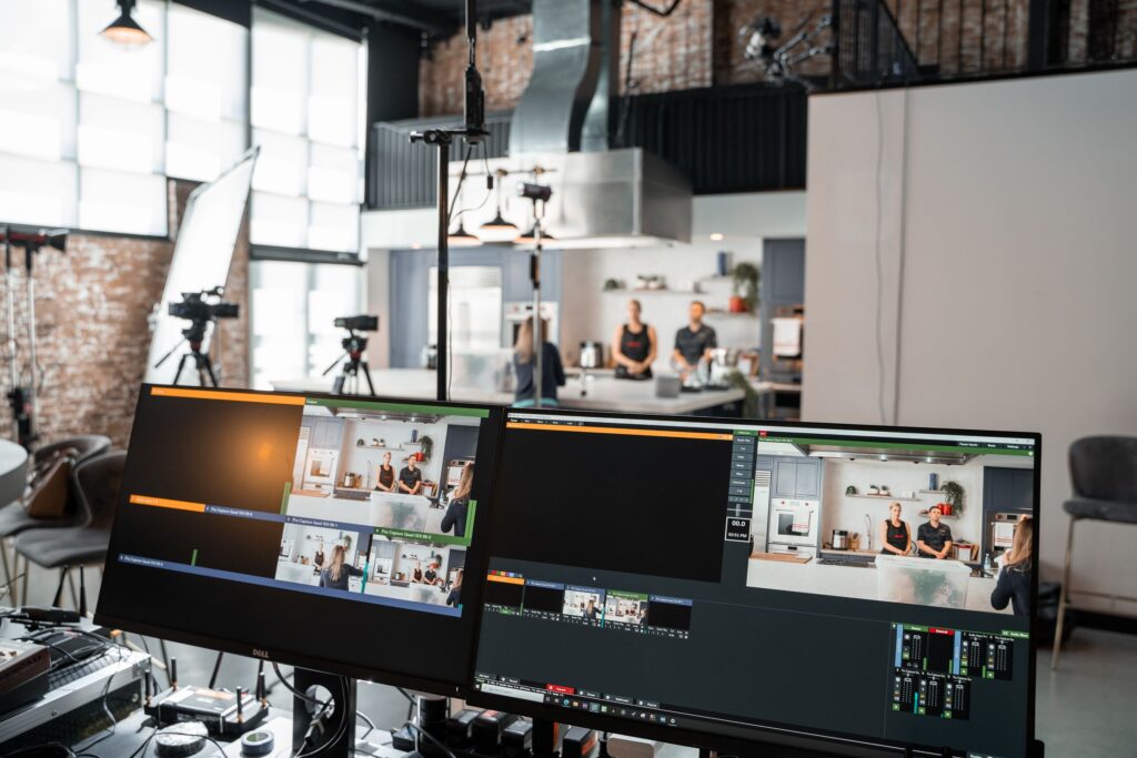 Streaming para empresas - producción con monitores en vivo